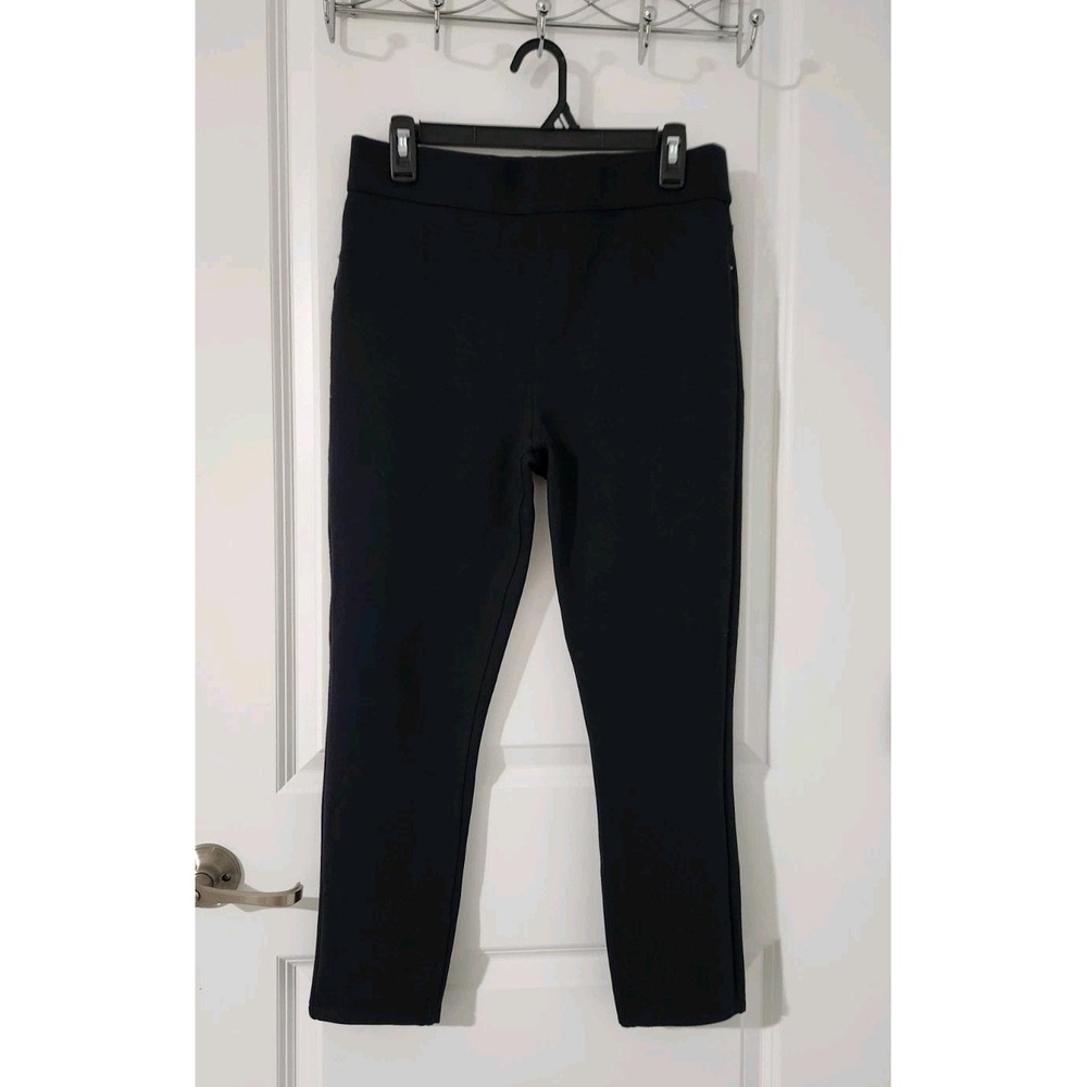 SPANX Women's Slimming Skinny  Ankle Pants Pull-on Black Stretch Size L‎